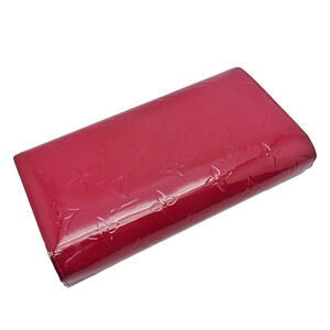 Louis Vuitton Rose Wallet Pink Vernis Portefeuille Monogram Chain